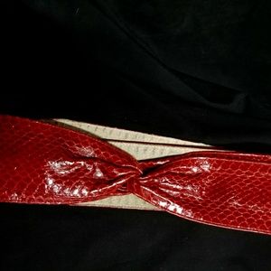 Snakeskin Leather Belt